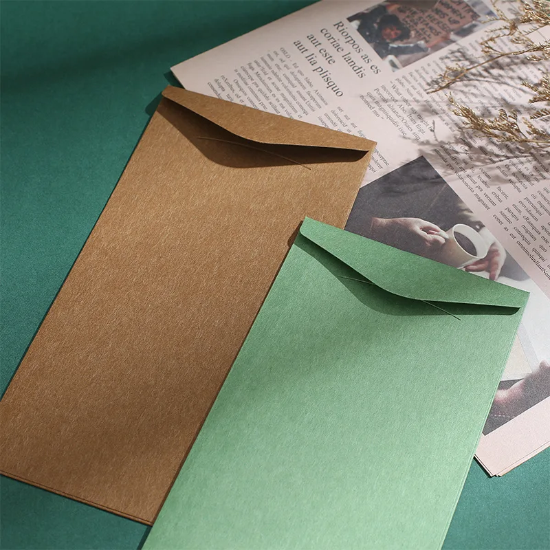 30pcs Envelope Small Business Supplies Kraft Paper 200g Postcard Giftbox Packaging Invitations Wedding Storage Bag Stationery