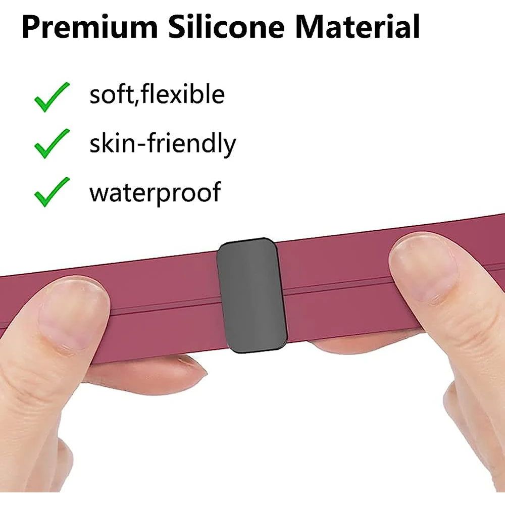 Magnetyczny silikonowy pasek do Xiaomi Mi Band 8 Pro kobiet Soft Watch bransoletka pętla do zegarka Redmi 4 zamiennik