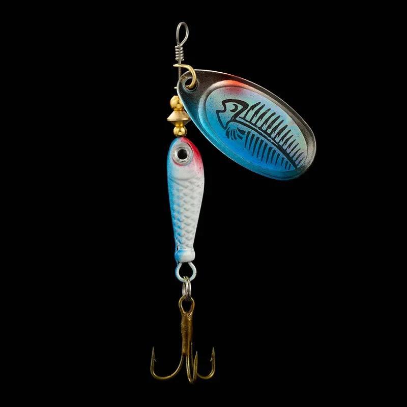 9g Roterend Visaas Lepel Lokken Metalen Aas Drievoudige Haak Kunstmatige Vis Wobbler Feeder