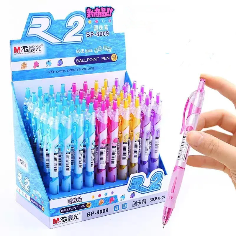 

1PCS Ballpoint Pen Fruit Flavored Retractable Ball Pen 0.38 MM Blue Ink For Writing Refills Office Accessory Learning Stationery