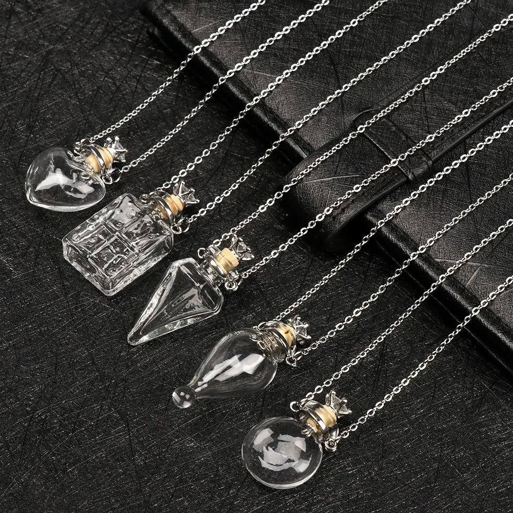 Keepsake Steel Chain Make Wishes Perfume Jewellery Glaze Vial  Memorial Jewelry Essential Oil Pendant