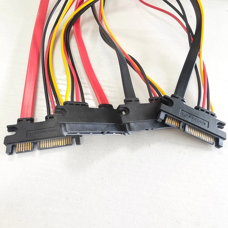 SFF-8482 SAS 29 Pin To SATA 22Pin Hard Disk Drive Raid Extension Cable SAS To SATA With 15 Pin SATA Power Port