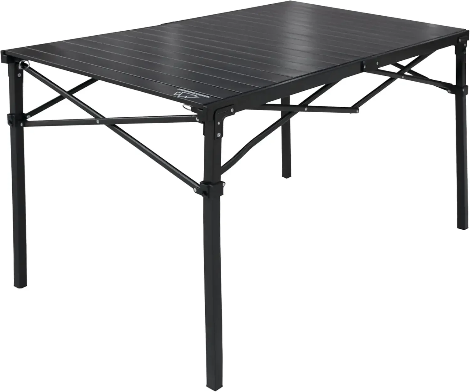 Heavy-Duty Roll-Top Table for Camping (Large) - Portable Aluminum-Top Folding Table with Steel Frame by Caddis Sports, Inc.