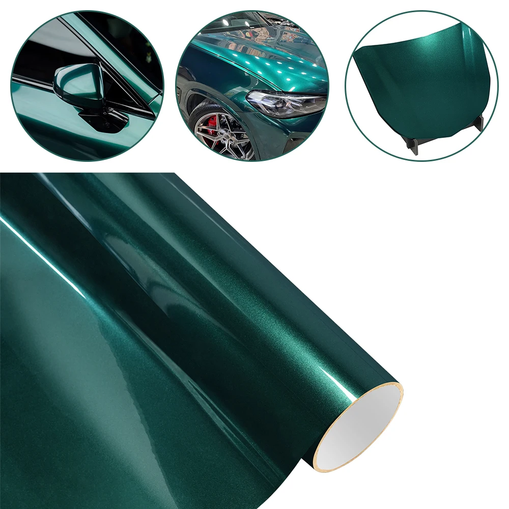 

Металлическая краска, королевская зеленая виниловая пленка для автомобилей, полное покрытие, водонепроницаемая наклейка на тело, комплект для изменения цвета «сделай сам», модификация Para