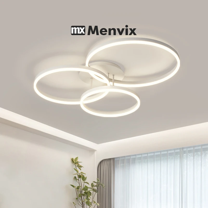 北欧クリエイティブラウンド家庭用 LED シャンデリア 3 色ランプモダンなスタイルの天井ランプ寝室のライトダイニングルームランプ