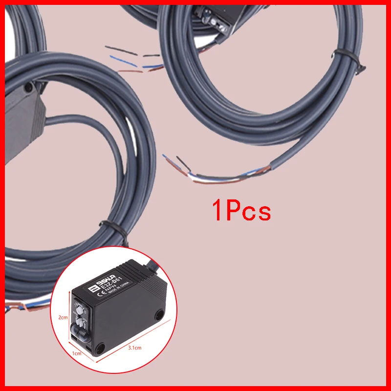 E3Z-D61/D81/D62 مستشعر بصري عاكس، وضع منتشر، مسافة كشف 2 متر، مفتاح ردود الفعل للأتمتة