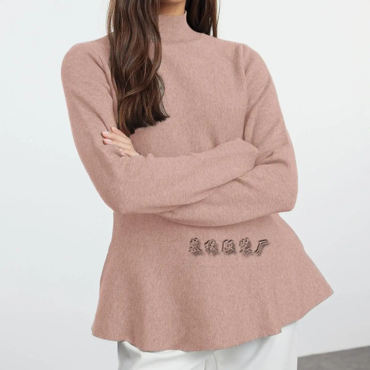 

New 2025 Women's Faionable Skirt Coat Outerwear Versatile Autumn Winter Sweater Long Sve Cross-Border ular Item