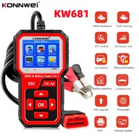 Auto Diagnostic Tool KONNWEI KW681 2 in 1 6V 12V Car Motorcycle Battery Tester 2000 CCA Auto OBD2  EOBD Code Reader Scanner