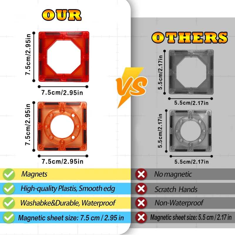 أنابيب مغناطيسية ملونة، مجموعة مكعبات بناء مغناطيسية ملونة فاخرة، ألعاب تعليمية جذعية - ألعاب إبداعية ذاتية الصنع