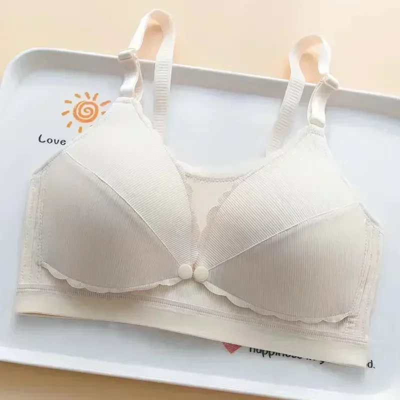 Reggiseno per allattamento premaman Stile con bottoni frontali Traspirante Leggero Taglie forti Adatto per le donne incinte Supporto per la raccolta dell'allattamento al seno