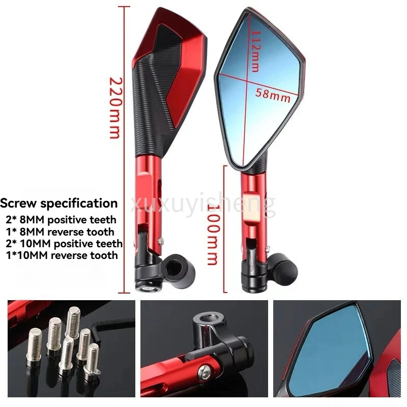 Motorcycle Accessories Rearview Mirror Retrovisor For HONDA cb400 cbr msx 125 hornet Yamaha mt07 mt09 yzf Kawasaki z800 z1000