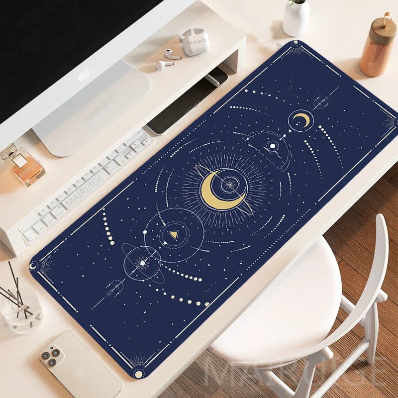 Kawaii Moon Stars Mouse Pad XXL Celestial Girl Accessories Game Pads Cute Carpet Laptop Gamer Purple Magic Big Keyboard Mousepad