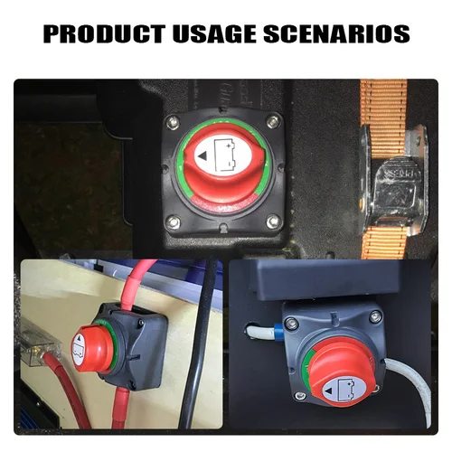 Imagen 2 del producto Interruptor maestro de desconexión de batería de encendido y apagado de 275A, interruptor de corte de batería impermeable de 12-48V CC para coche, vehículo, RV, yate y barco