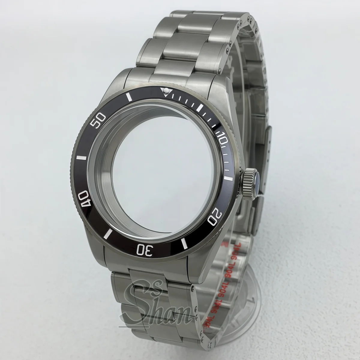 

39mm silver case black blue green red silver bezel dome sapphire glass is suitable for NH35 NH36 NH34 ETA2824 automatic movement