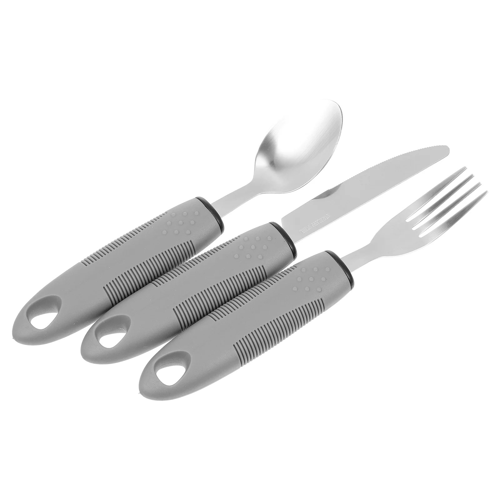 Dinnerware Anti-shake Tableware for The Elderly Utensils Portable Adaptive Accessory Light Grey Supply Travel