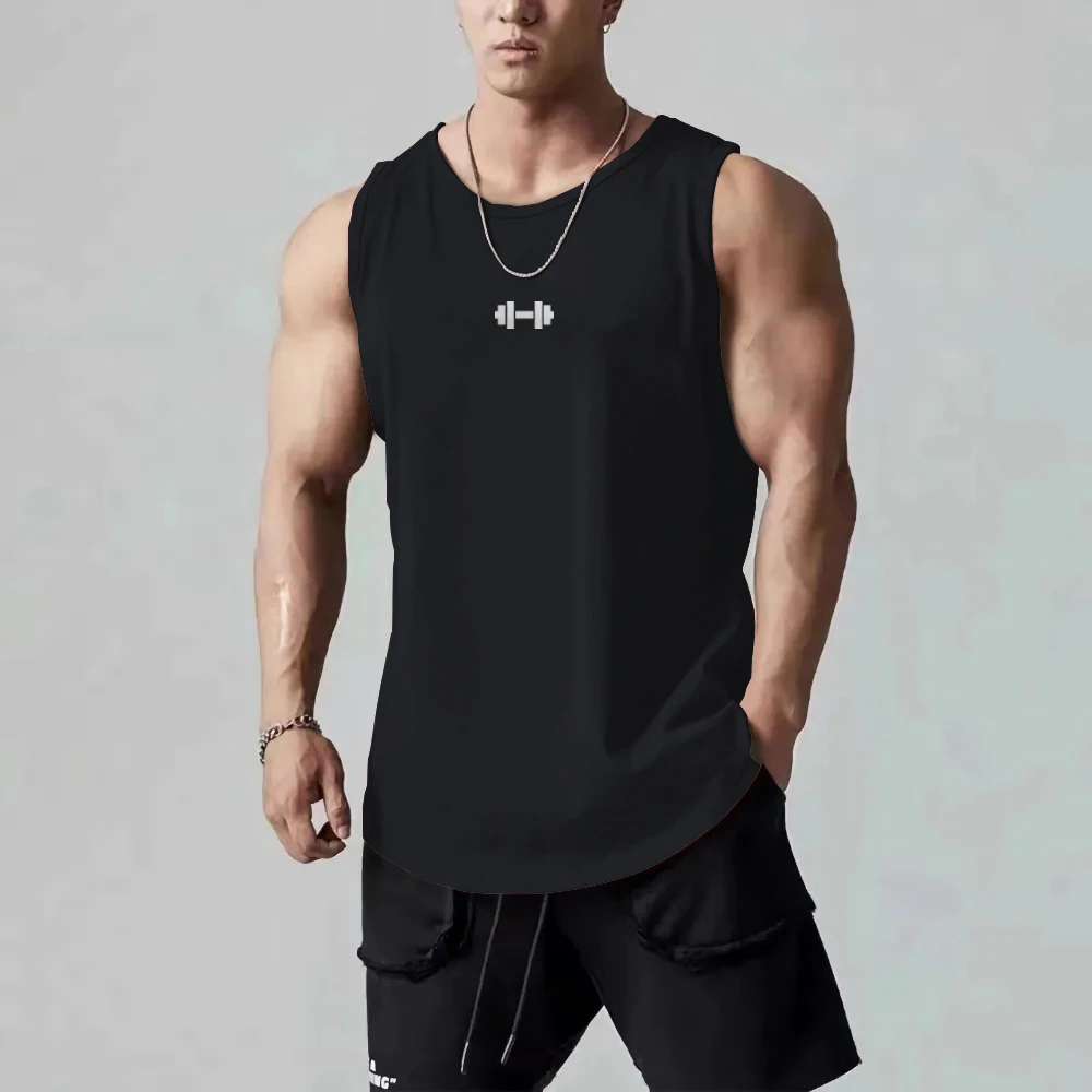 Summer Tank Top Mens Gym Fitness Training Clothing Quick Dry Silm Fit Bodybuilding Sleeveless Shirts Men Fashion Basketball Vest