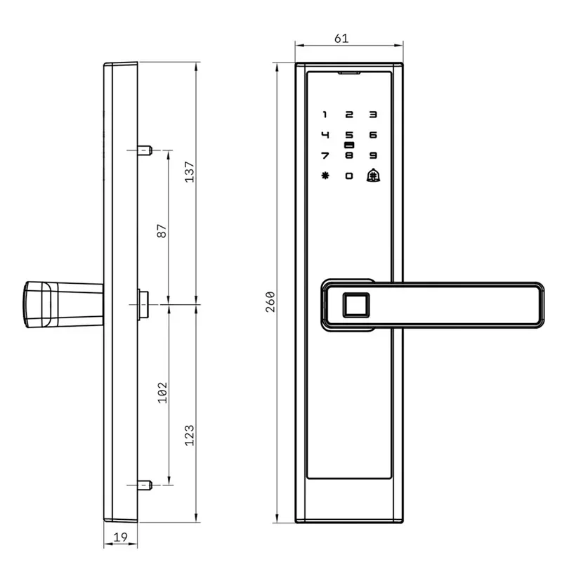 Tuya WIFI Smart Door Locks Fingerprint Password IC Card NFC Key Remote Control Remote Unlocking TTlock Work with Google Alexa