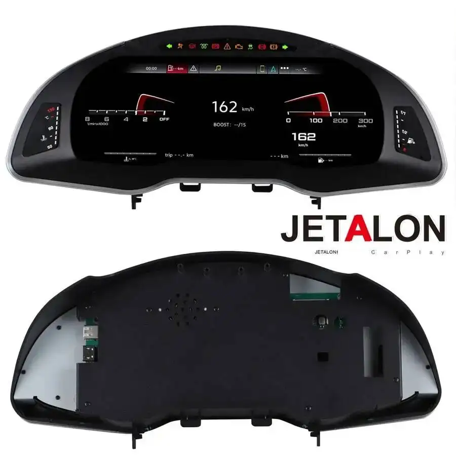 For Audi R8 2007–2015 12.3 Inch Plug and Play Virtual Cockpit Digital LCD Instrument Cluster Speedometer Dashboard Screen