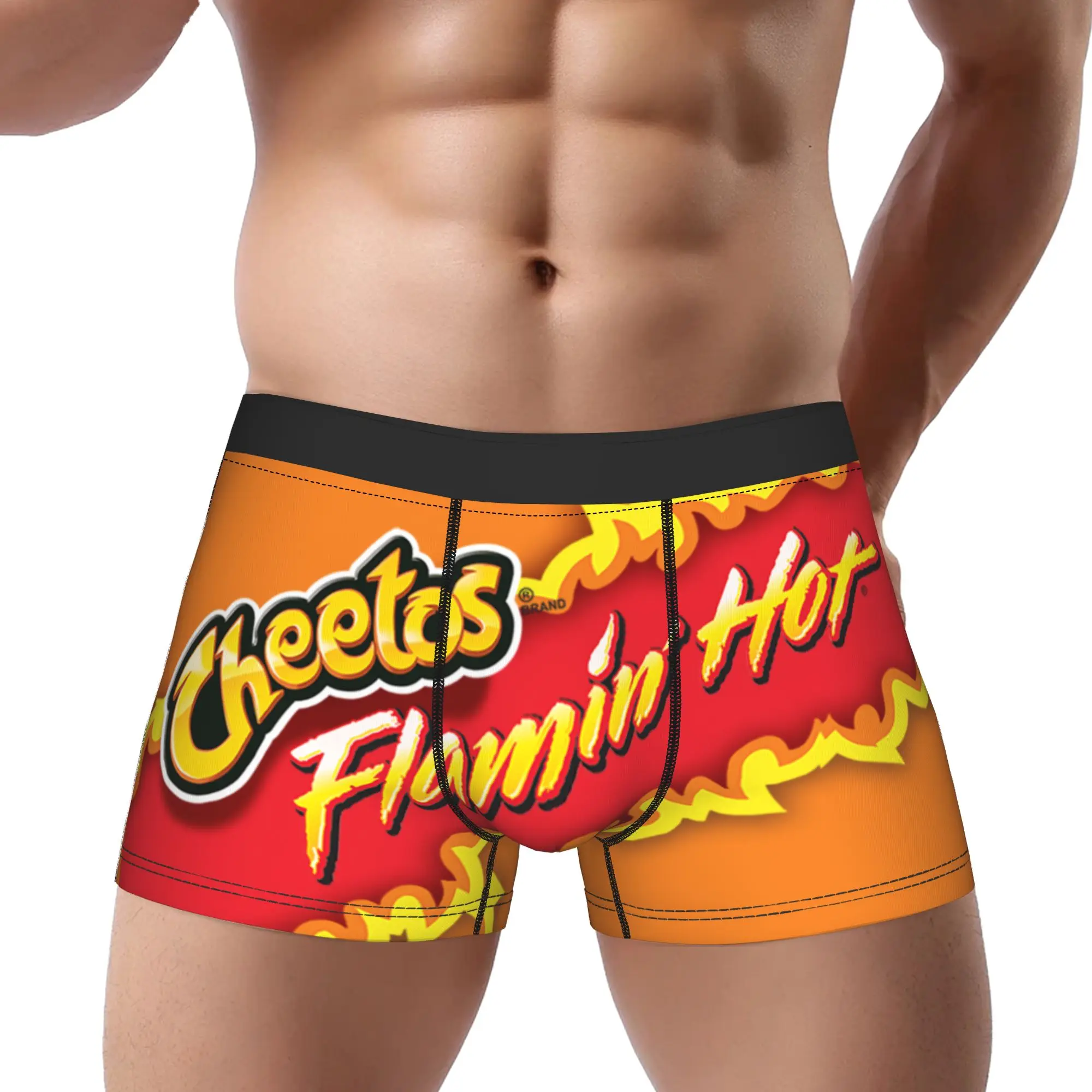 Calzoncillos Flamin Hot Cheetos para hombre, ropa interior masculina, pantalones cortos ventilados, calzoncillos tipo bóxer