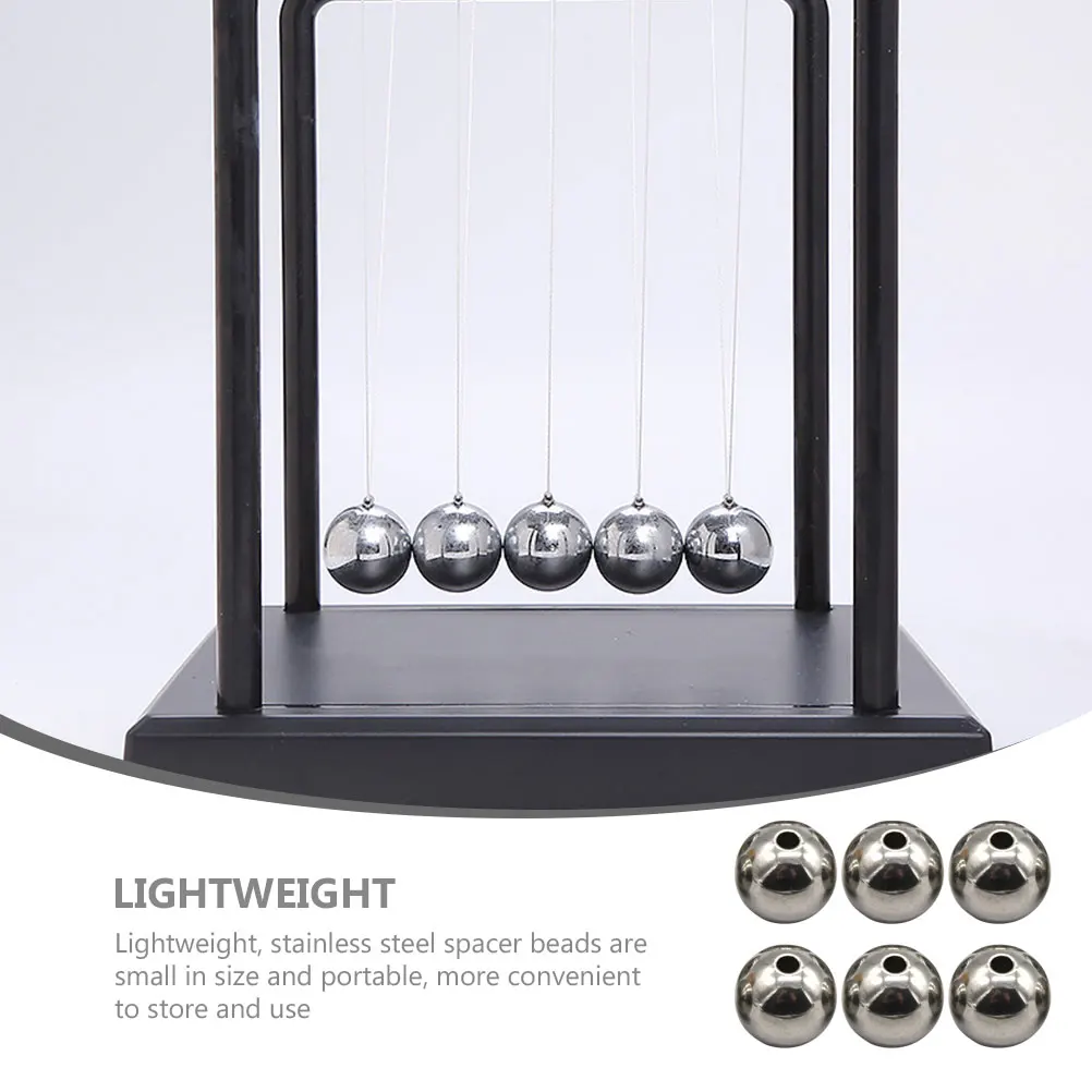 

6 Pcs Newton Ball Swing Accessories Lettered for Bracelets Assortments Jewelry Beads Spacers Making Earrings