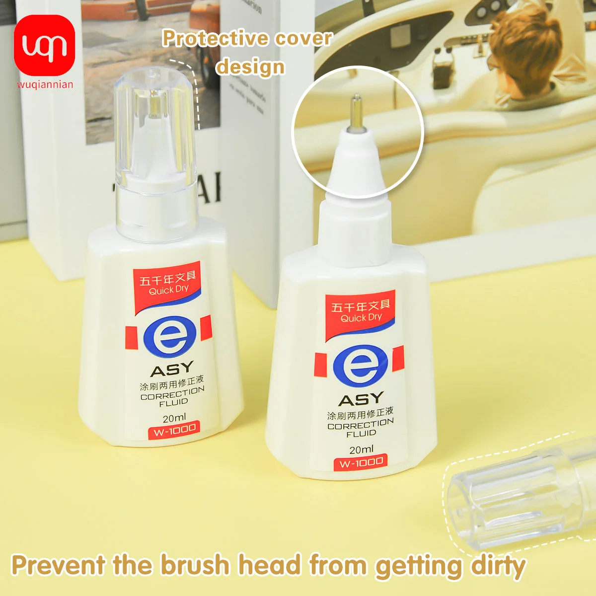 سائل تصحيح سريع الجفاف من WQN، 20 مل، أبيض وسهل الاستخدام، وقت تجفيف قصير، متوفر في عبوات مكونة من 1/3/6 قطع