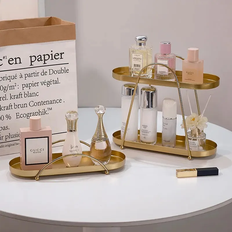 رف تخزين مستحضرات التجميل، عرض مجوهرات من الحديد المطاوع على الطراز الأوروبي تايبي، مناسب لغرف المعيشة وخزائن الأحذية المنزلية