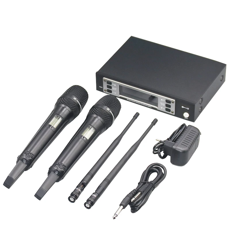 EW135G4 Professional Dual Channel Dual Handheld UHF Wireless Microphone System for Long Distance Stage Performance Dynamic