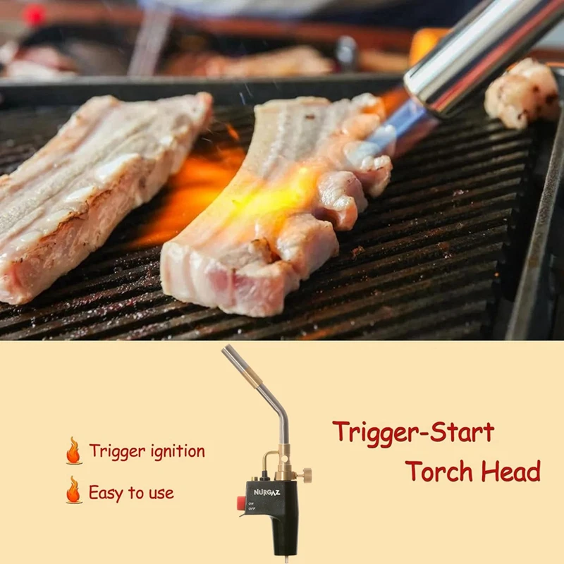 NURGAZ High Intensity Flame Welding Tools, Propane Gas Welding Kit For Light Welding, Soldering, Brazing, Heating