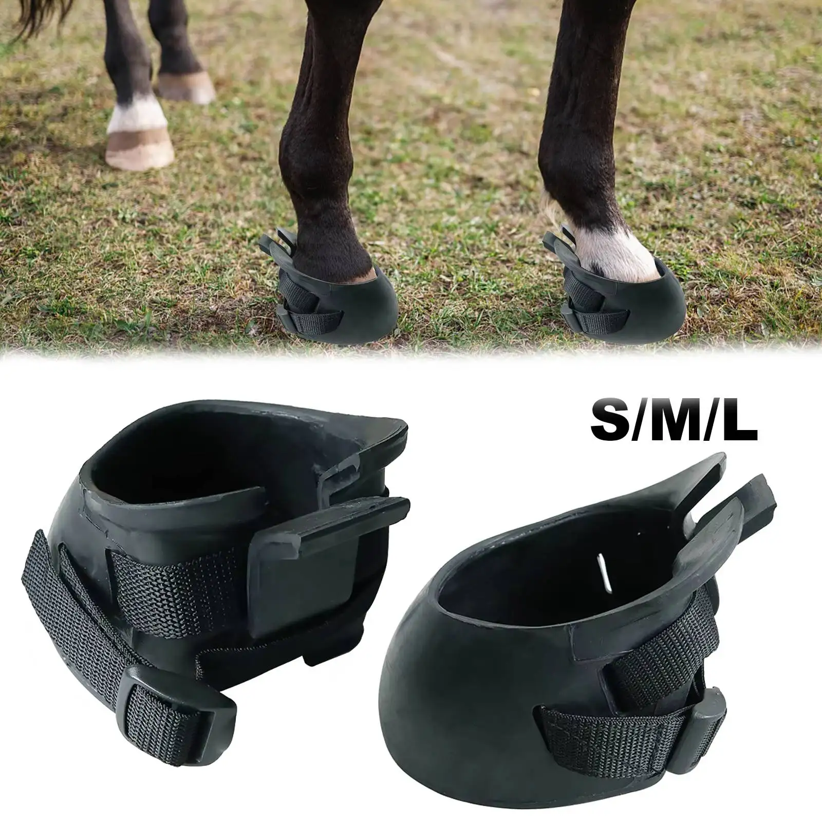 Protectores de goma para pezuñas de caballo, aislamiento de herradura, protección de patatas fritas de agua sucia, herida de herradura, antideslizante, antiinflamatorio, AC7050
