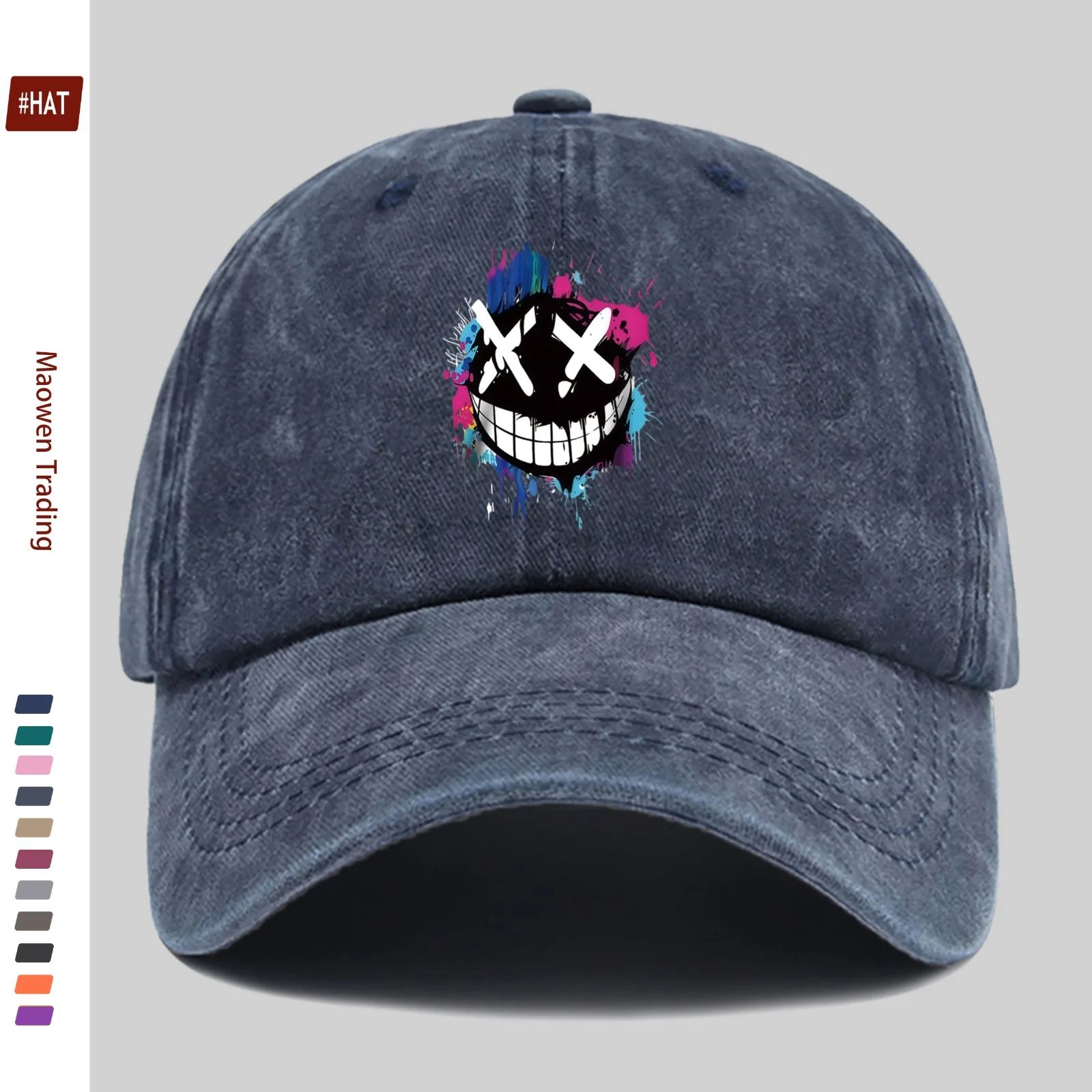 1pc Fashion Splatter Print Baseball Cap, Summer New Elegant Women'S Printed Design Casual Hat, Truck Driver Comfortable Lightwei