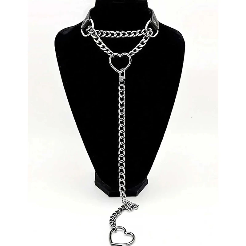 Halloween Punk Gothic Pu Leather Fashion Personality Trend Necklace Daily Holiday Party Costume Decoration