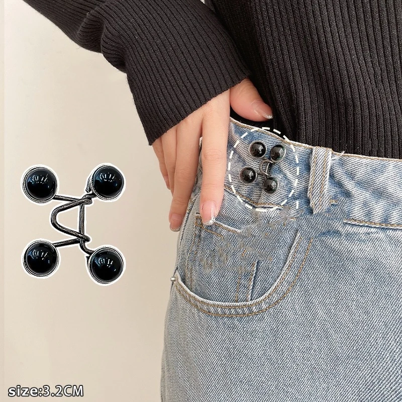 Adjustable Waist Buckle Extender Pins Jeans Extender Waist Extender Button Clip Pants Adjustable Jean Button Perfect Fit Instant