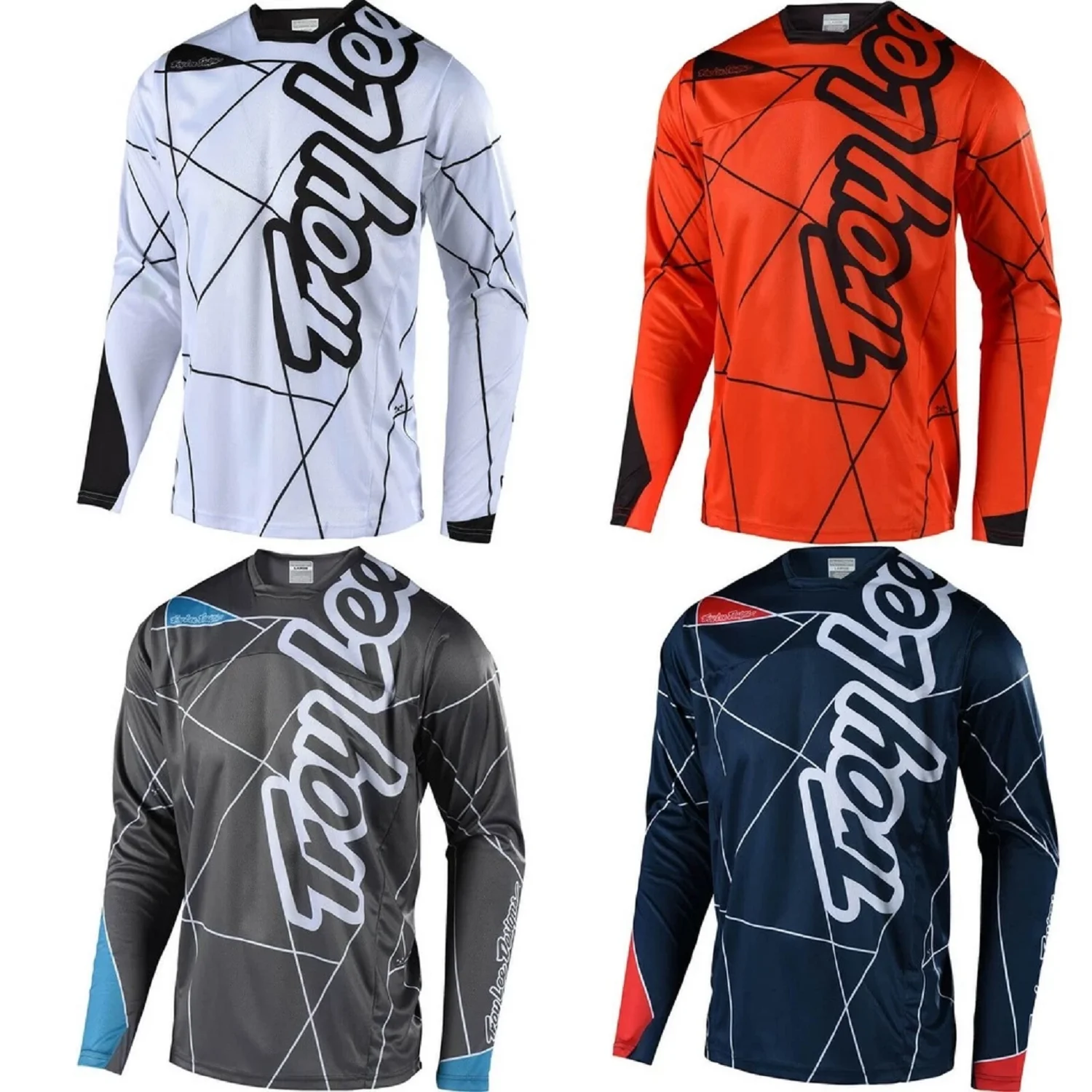 Off Road Motorcycle Jersey Endurance Race Mountain Bike Jersey Riding MTB DH Long Sleeved BMX Motorcycle Jersey # 4