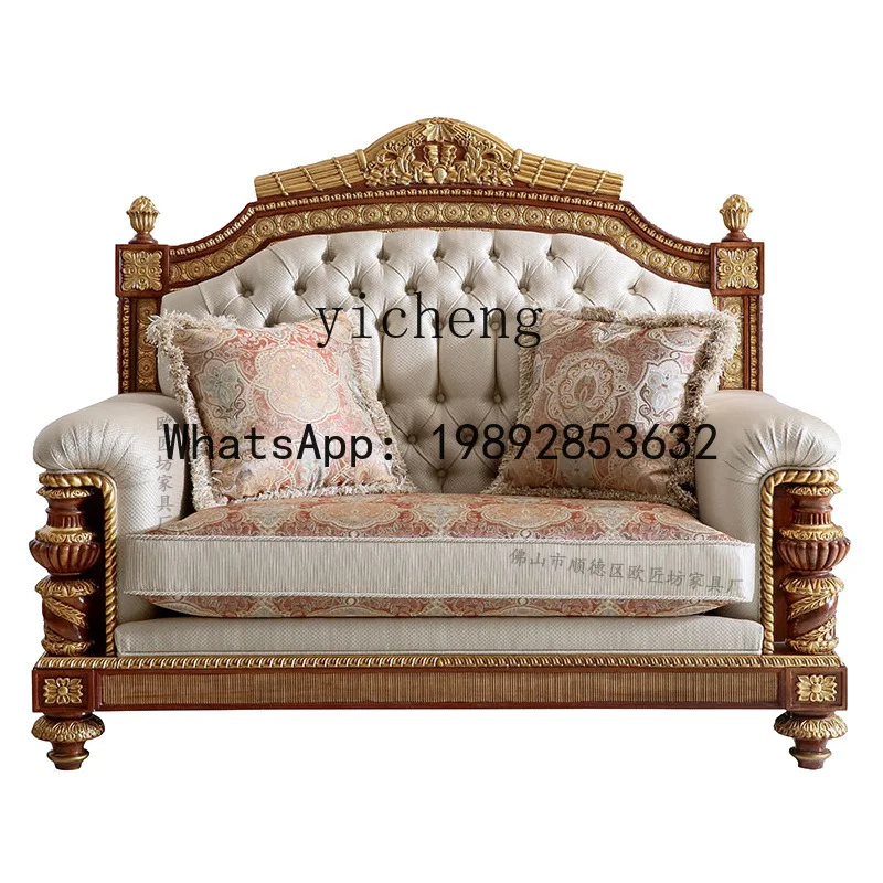 YFY  British Style Palace Fabric Sofa Neoclassical Fabric Sofa European Style Fabric Sofa