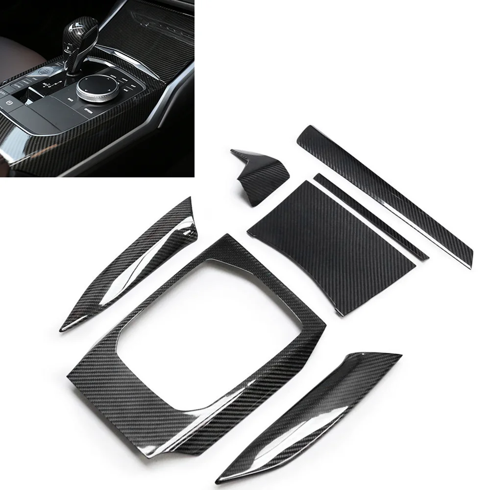 

For BMW 3 Series G20 G21 2020 Gear Panel Shift Box Board Cover Trim Kit Car Center Console Sticker Frame Strip