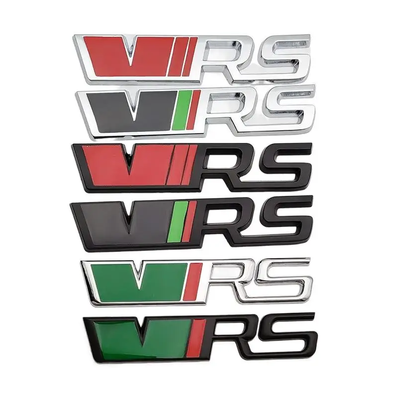 

3D Metal Silver Black VRS Logo Emblem Car Mudguard Badge Trunk Decal for Skoda Fabia Kodiaq MK2 MK3 A7 A5 Sticker