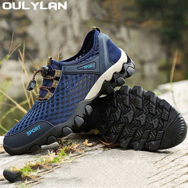 

Oulylan Walking Camping Trail Shoes Spring Summer Men Outdoor Upstream Water Trekking Hiking Shoes Male Mountain Sneakers River