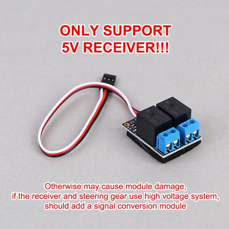 PWM Relay Switch 2 in 1 Remote Control Light Module Heat Resistant for Long Time RC Model Running Use