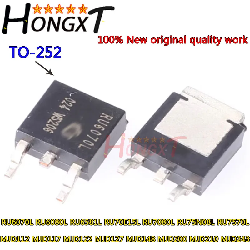 RU6070L RU6080L RU6581L RU70E15L RU7080L RU75N08L RU7570L MJD112 MJD117 MJD122 MJD127 MJD148 MJD200 MJD210 MJD243, 10 개, 신제품