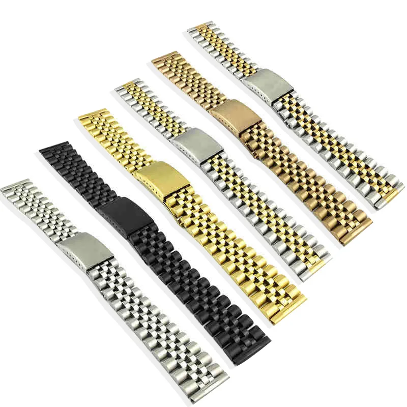 

18mm 20mm 22mm 316L Stainless Steel Universal Straight End Jubilee Vintage Watch Band Strap Bracelet Fit for ROX SKX