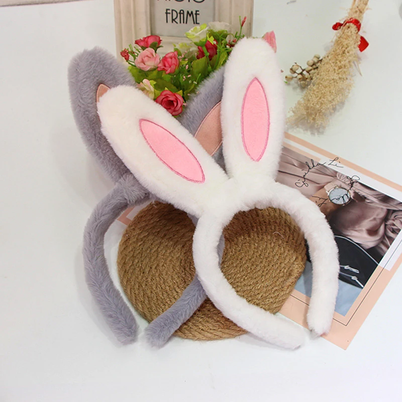 Cute Sweet Three-dimensional Easter Bunny Headband For Women Girls Simple Temperament Rabbit Costume Hair Accessories Gifts