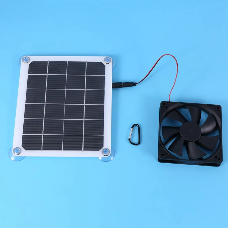 الترويج! 3X مروحة عادم لوحة طاقة شمسية، 5V10W مروحة عادم شمسية مقاومة للماء، مروحة عادم محمولة لـ Rvs، الدفيئات الزراعية، بيوت الحيوانات الأليفة