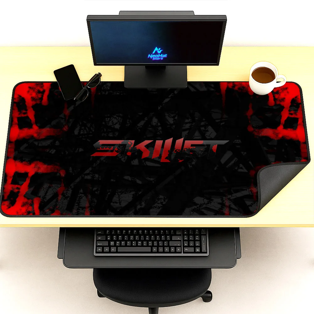 Deskmat 180cm Black and Red Mouse Pad Gamer Table Mat Poker Mats 160x80 Mousepad 1600x600mm Custom Size Large Gaming Mousepad Pc