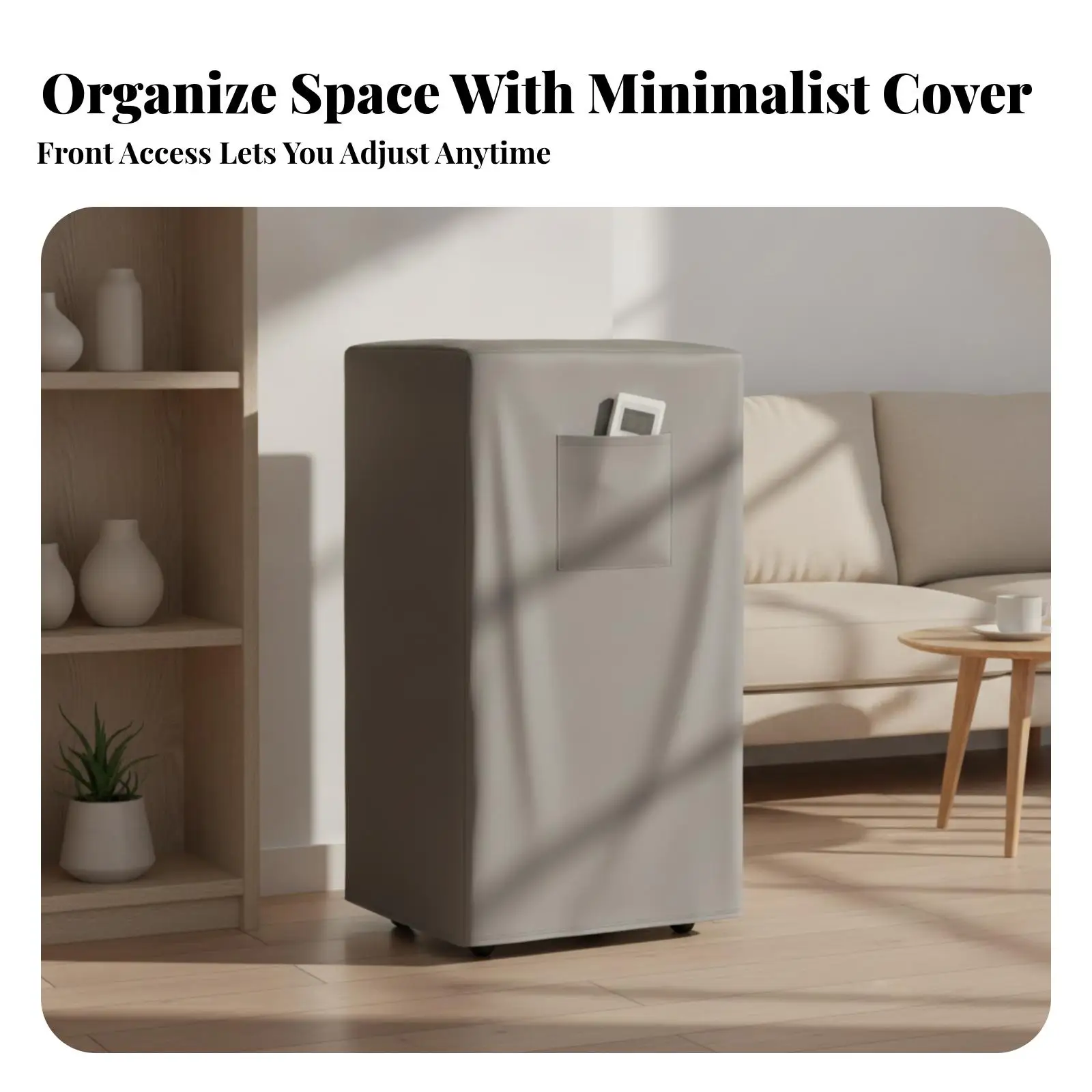 Portable Cooling Appliance Cover Water Resistant Oxford Fabric Guard for AC Unit with Storage Pouch