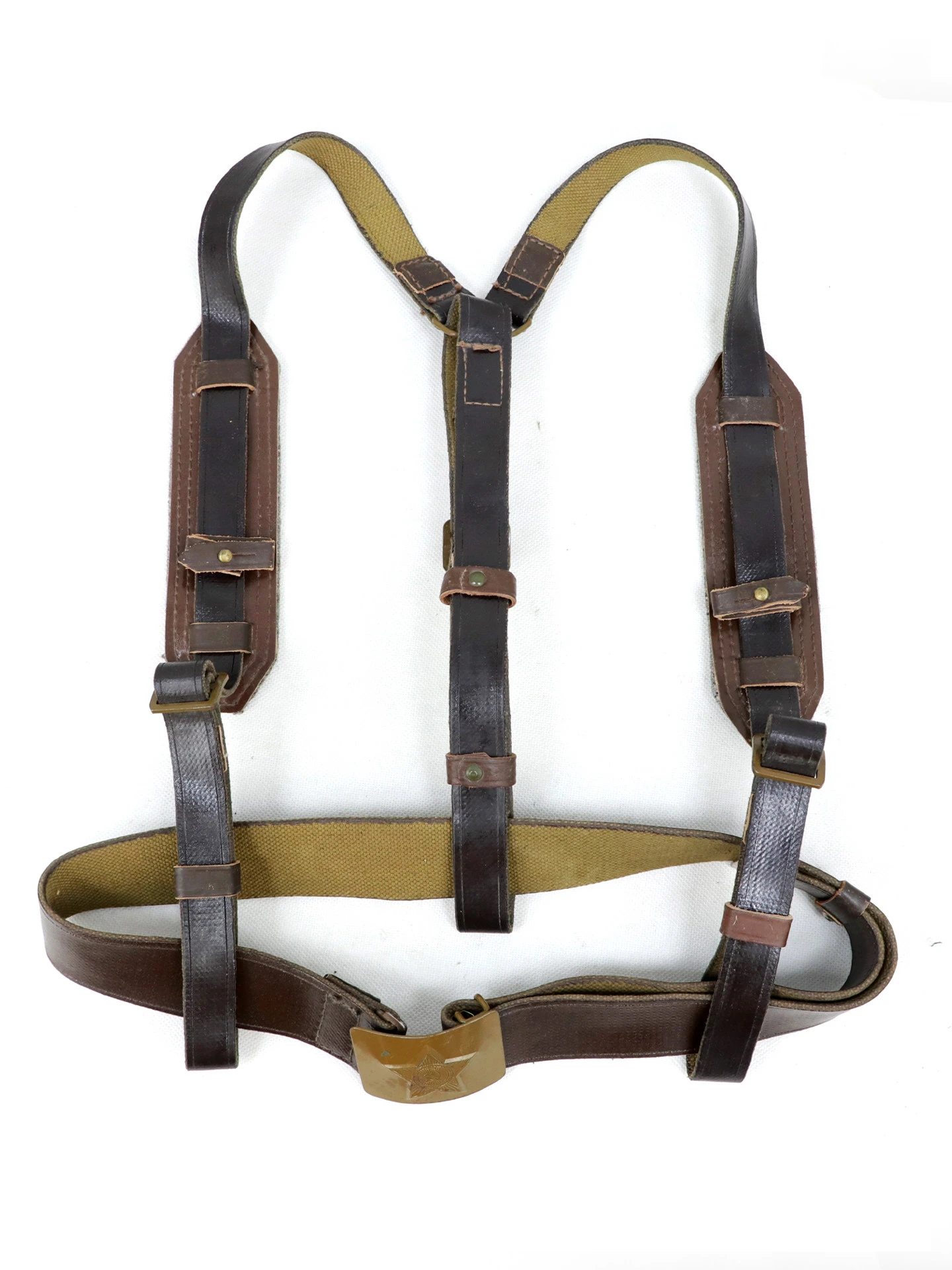 Cold War Soviet Tactical Adjustable Belt with Y Suspenders Russian