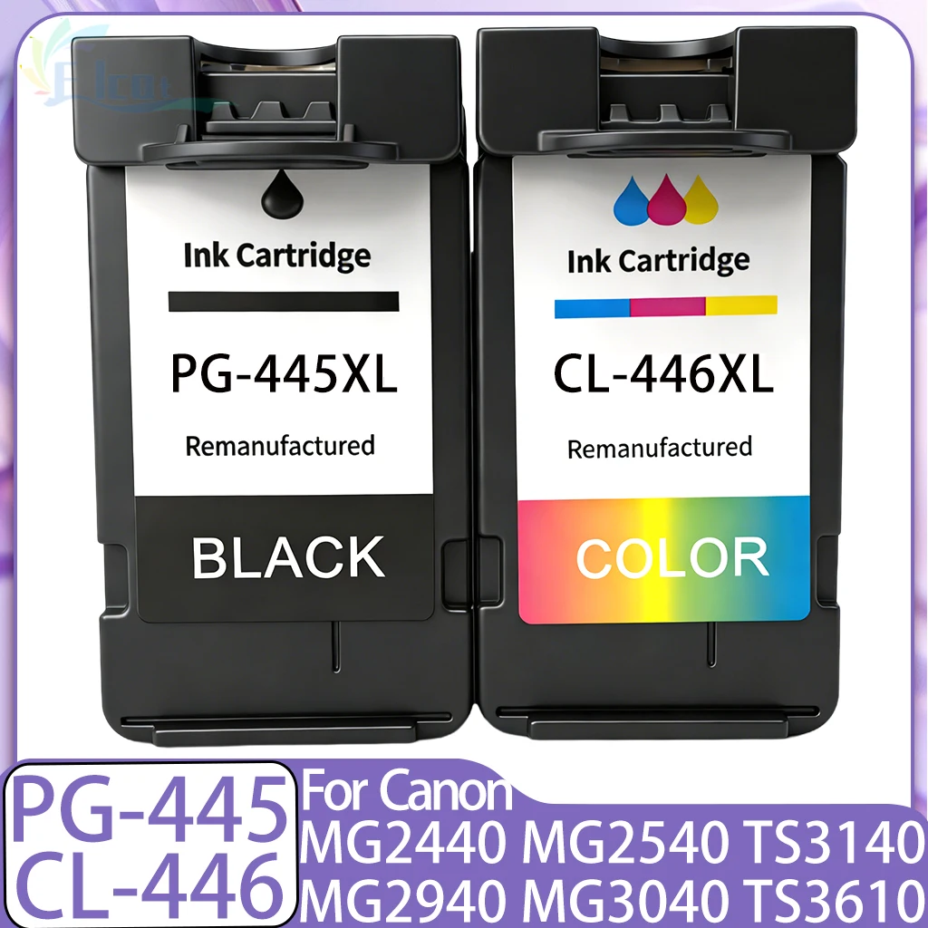

PG-445 CL-446 PG-445XL CL-446XL Ink Cartridge Remanufactured Compatible For Canon PIXMA MG2440 MG2540 MG2940 TS3140 Printer Ink