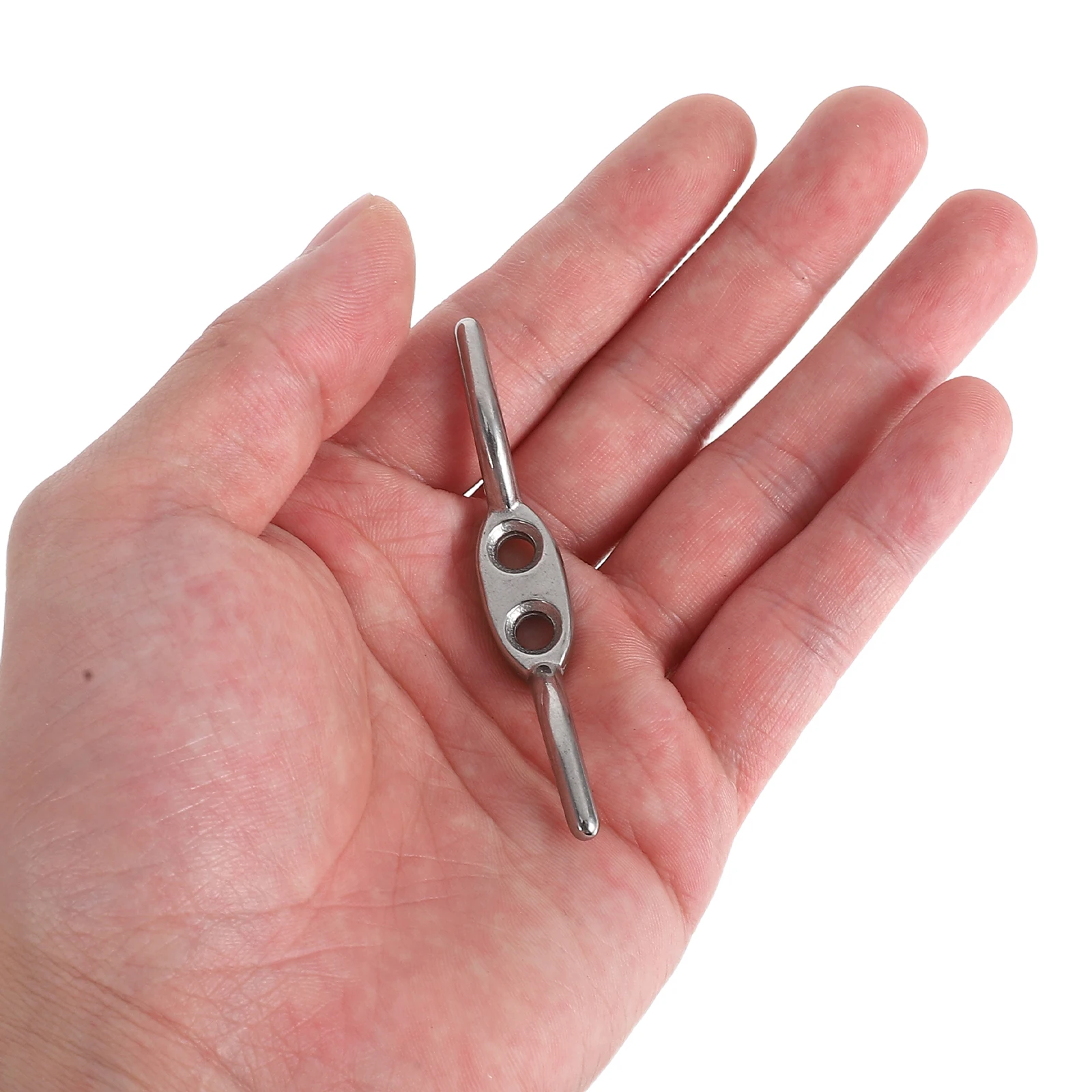 

4 Pcs Stainless Steel Rope Cleat Flagpole Hardware Secure Fastening Parts Silver Color Versatile Use Boat Cleats Fishing