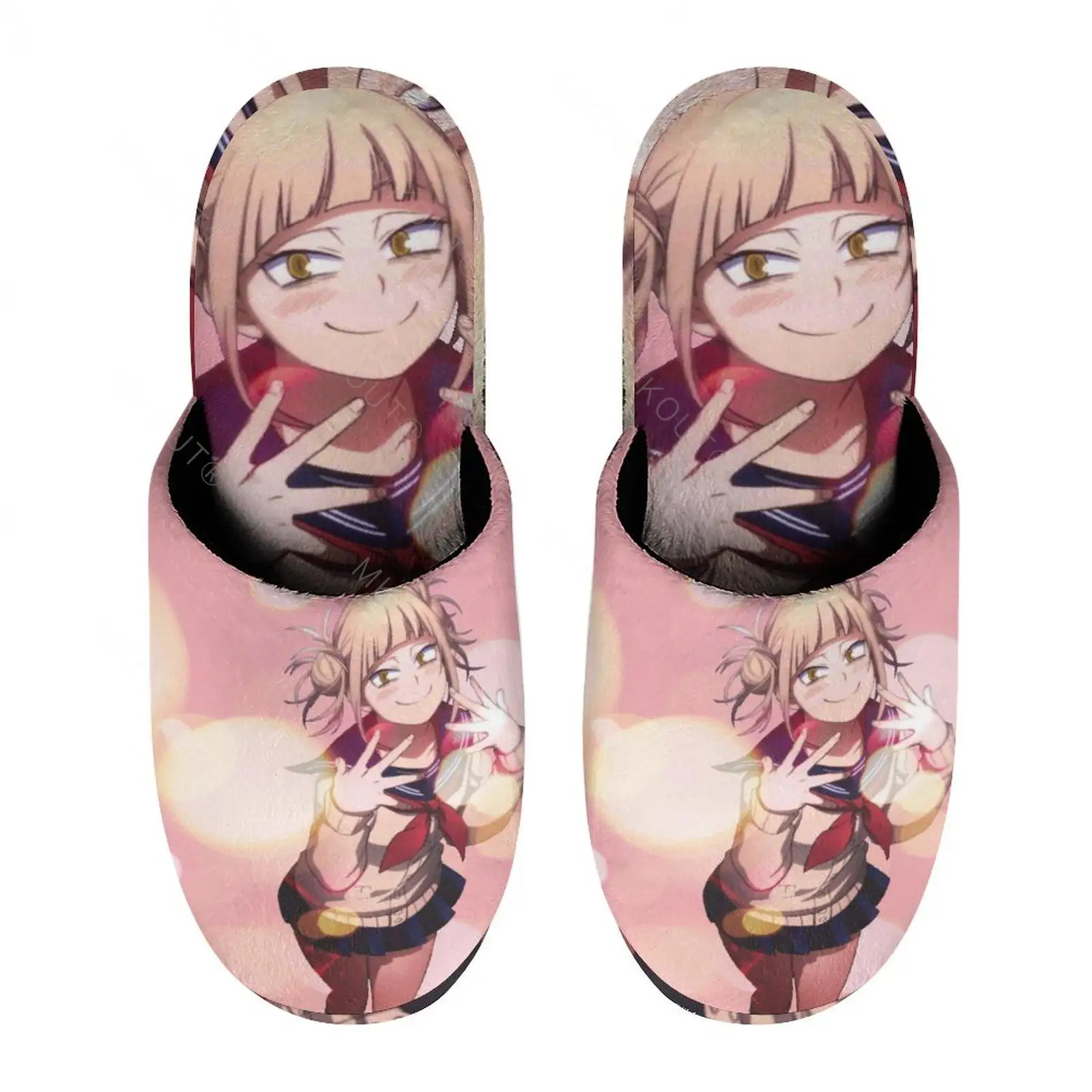 

Toga Himiko (10) теплые хлопковые тапочки для мужчин и женщин Толстая мягкая Нескользящая пушистая обувь Домашние тапочки обувь