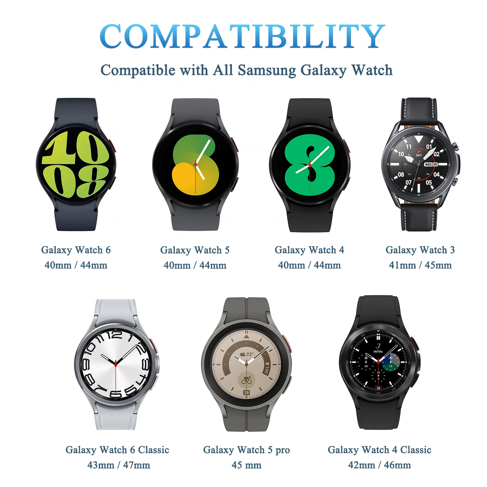 Carregador para samsung galaxy watch 6/5/4 40/44mm 3 41/45mm 5pro 45mm doca de carregamento para galaxy watch 4 6 clássico 42/46mm 43/47mm