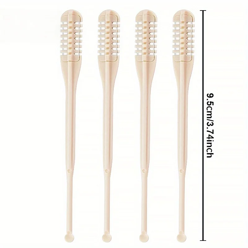 4PCS Manual Nose Hair Trimmer, Multi-Purpose Safe Men’s Grooming Kit, Portable Nasal Hair Removal Tool with Cleaning Brush